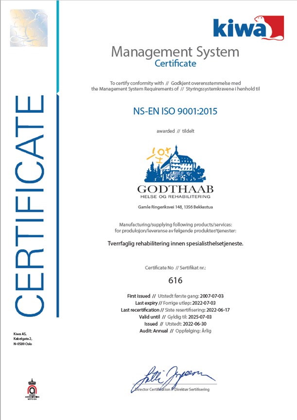 Management System Certificate